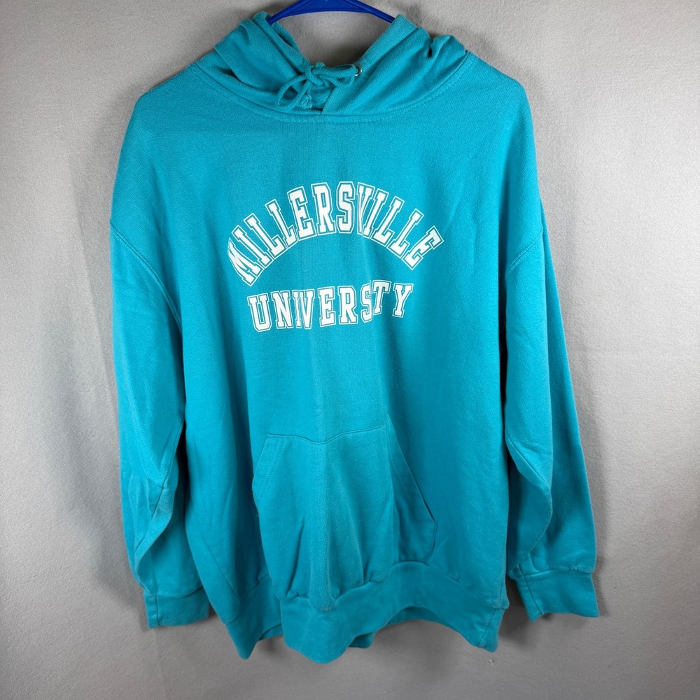 VTG MV Sport Millersville University Hoodie Unisex Extra Large Teal Graphic EUC